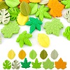 33Pcs 11 Styles Leaf Silicone Focal Beads SIL-AR0001-17-1