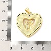 Mother's Day Brass Micro Pave Clear Cubic Zirconia Pendants FIND-Z041-21C-3
