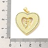 Mother's Day Brass Micro Pave Clear Cubic Zirconia Pendants FIND-Z041-21C-3