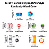 75Pcs 5 Styles Handmade Millefiori Lampwork Beads LAMP-PJ0001-03-5