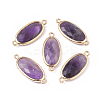 Natural Amethyst Links connectors G-E526-27B-1