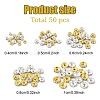 100Pcs 10 Styles Brass Rhinestone Beads RB-YW0001-17-3