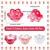 150Pcs 3 Colors Transparent Two Tone Spray Painted Glass Beads GLAA-LT0001-04A-2