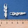 Brass Fold Over Clasps ZIRC-WH0009-02S-3