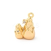 Brass Rhinestone Crystal Pendants KK-E793-07G-1