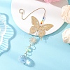 Glass Beads & 201 Stainless Steel Butterfly Hanging Suncatchers HJEW-JM04761-02-1