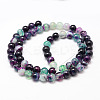 Natural Striped Agate/Banded Agate Bead Strands G-K155-A-8mm-10-3