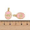 Brass Micro Pave Cubic Zirconia Pendants KK-C093-05G-02-3