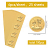 Plastic Self Adhesive Gold Foil Embossed Stickers DIY-WH0575-057-2