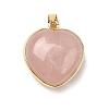 Natural Rose Quartz Pendants G-B149-10G-06-1