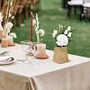 4Pcs 4 Colors Straw Wickerwork Flower Baskets AJEW-WA0004-20-6