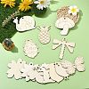 60Pcs 12 Styles Blank Wood Big Pendants WOOD-CJ0002-26-6