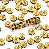 Brass Rhinestone Spacer Beads RB-A014-Z7mm-37G-1