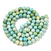 Ombre Effect Dyed Crackle Glass Beads X1-GLAA-T031-10mm-01R-2