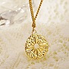 304 Stainless Steel Donut with Star Pendant Necklaces for Women LS-VX1933-1-1