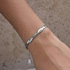 304 Stainless Steel 2-Strand Twisted Flat Snake Chain Bracelets MC1160-2