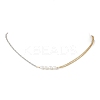 Natural Cultured Freshwater Pearl Rice Beaded Pendant 304 Stainless Steel Cable Chain Double Layer Necklaces NJEW-JN05681-2