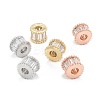 Brass Micro Pave Clear Cubic Zirconia Beads ZIRC-L101-08-1