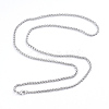 Non-Tarnish 304 Stainless Steel Wheat Chain Necklaces LS-NJEW-L173-015-P-2