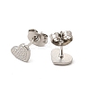 Non-Tarnish 304 Stainless Steel Heart Stud Earrings for Women LS-EJEW-I281-13P-2