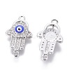 Brass Micro Pave Cubic Zirconia Links ZIRC-F106-16P-3