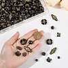 200Pcs 10 Styles UV Plating Acrylic Beads MACR-YW0004-15-5