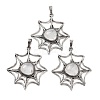 Natural Quartz Crystal Rock Crystal Spider Web Pendants G-Q163-09AS-05-1
