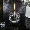 Transparent Glass Candle Holders with Candle Wick DIY-WH0308-997A-4