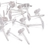 925 Sterling Silver Stud Earring Findings X-STER-K167-045D-S-4