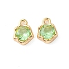 Brass Micro Pave Cubic Zirconia Charms KK-L208-10G-05-2