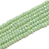 Electroplate Opaque Solid Color Glass Beads Strands EGLA-Q112-B06-1