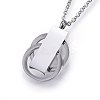 304 Stainless Steel Pendant Necklaces NJEW-G315-02P-2