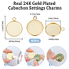 40Pcs 304 Stainless Steel Pendant Cabochon Settings STAS-BBC0006-24B-G-2