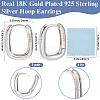 1 Pair 925 Sterling Silver Hoop Earrings EJEW-BBC0001-83P-2