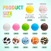 108Pcs 12 Style Round Food Grade Eco-Friendly Silicone Beads SIL-TA0001-75-4