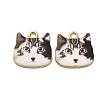 Alloy Enamel Pendants ENAM-V002-04G-02-1