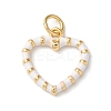 Brass Enamel Pendants KK-K332-35G-2