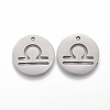 Tarnish Resistant 201 Stainless Steel Pendants STAS-Z001-B-09P-1