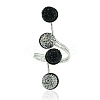 Round Alloy Open Cuff Rings for Women FS-WG47205-01-3