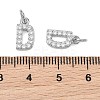 SHEGRACE Brass Micro Pave Clear Cubic Zirconia Pendants XGRQ29012-394P-D-3