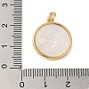 Rack Plating Brass & Cubic Zirconia Shell Pendants KK-S372-20G-3