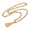Virgin 201 Stainless Steel Pendant Necklaces for Men Women LS-NJEW-K283-18G-2