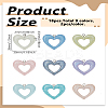 18Pcs 9 Colors Sparkling Transparent Resin Heart Pendants KY-LP0001-37-2