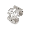 304 Stainless Steel Adjustable Open Cuff Rings for Women LS-RJEW-K299-01P-4