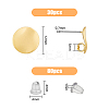 SUPERFINDINGS 30Pcs Smooth Surface Alloy Stud Earring Findings FIND-FH0005-76-2