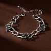 Gothic Style Alloy Link Chain Bracelets for Women WG63462-01-1