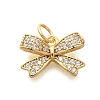 Rack Plating Brass Micro Pave Cubic Zirconia Pendant KK-H508-26G-1