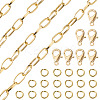DIY Aluminium Cable Chain Necklace Making Kits DIY-TA0012-10-3