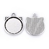 Tibetan Style Alloy Kitten Pendant Cabochon Settings LS-TIBEP-R358-01AS-NR-2