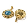 Synthetic Turquoise Pendants STAS-U024-15G-02-2